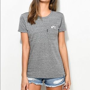 RIP N DIP GREY BASIC TEE!! FITS LIKE MEDIUM